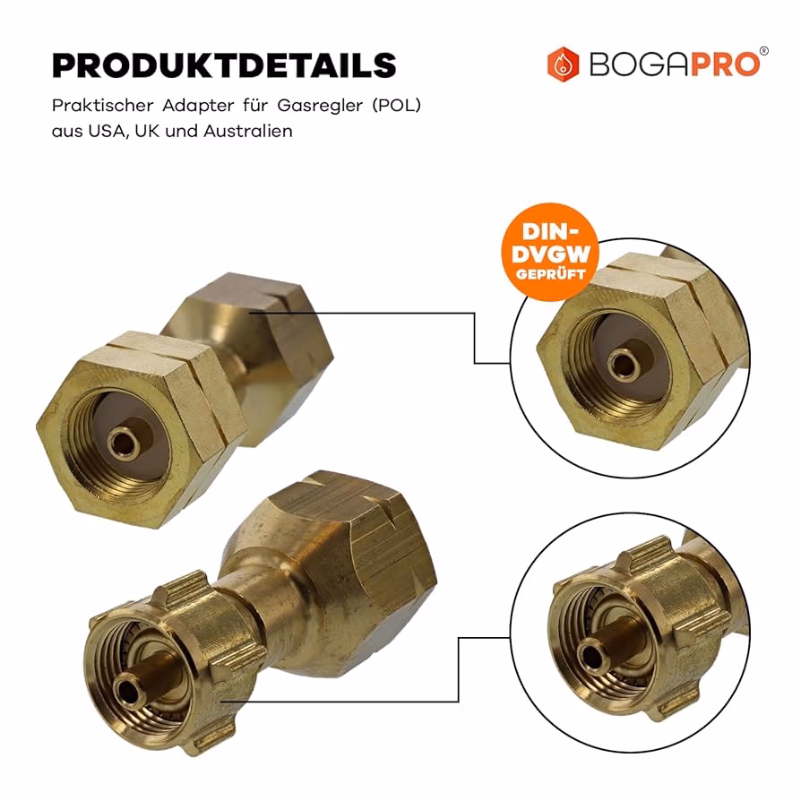 Welche Gasflaschen brauche ich für die USA?