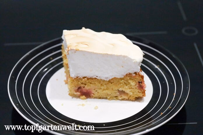 Wie kann man einen Kuchen mit Baiser überbacken?