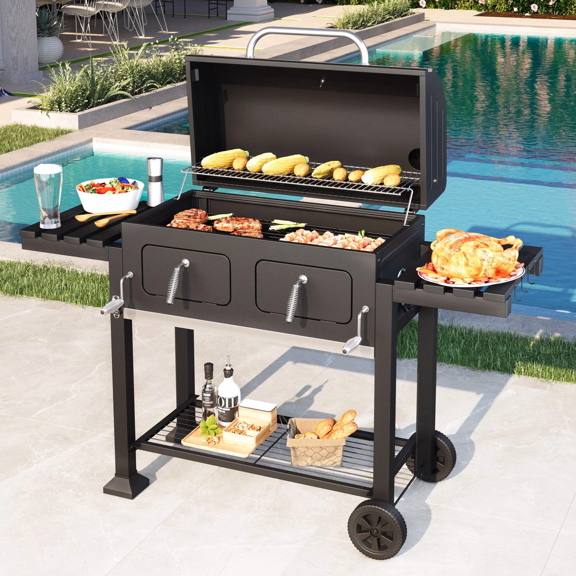 What is a gas charcoal combo Grill?