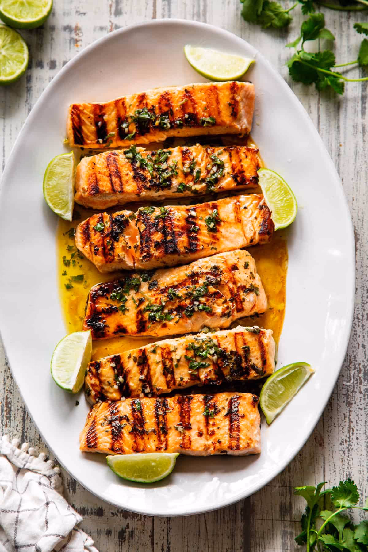 How do you serve cilantro lime salmon?