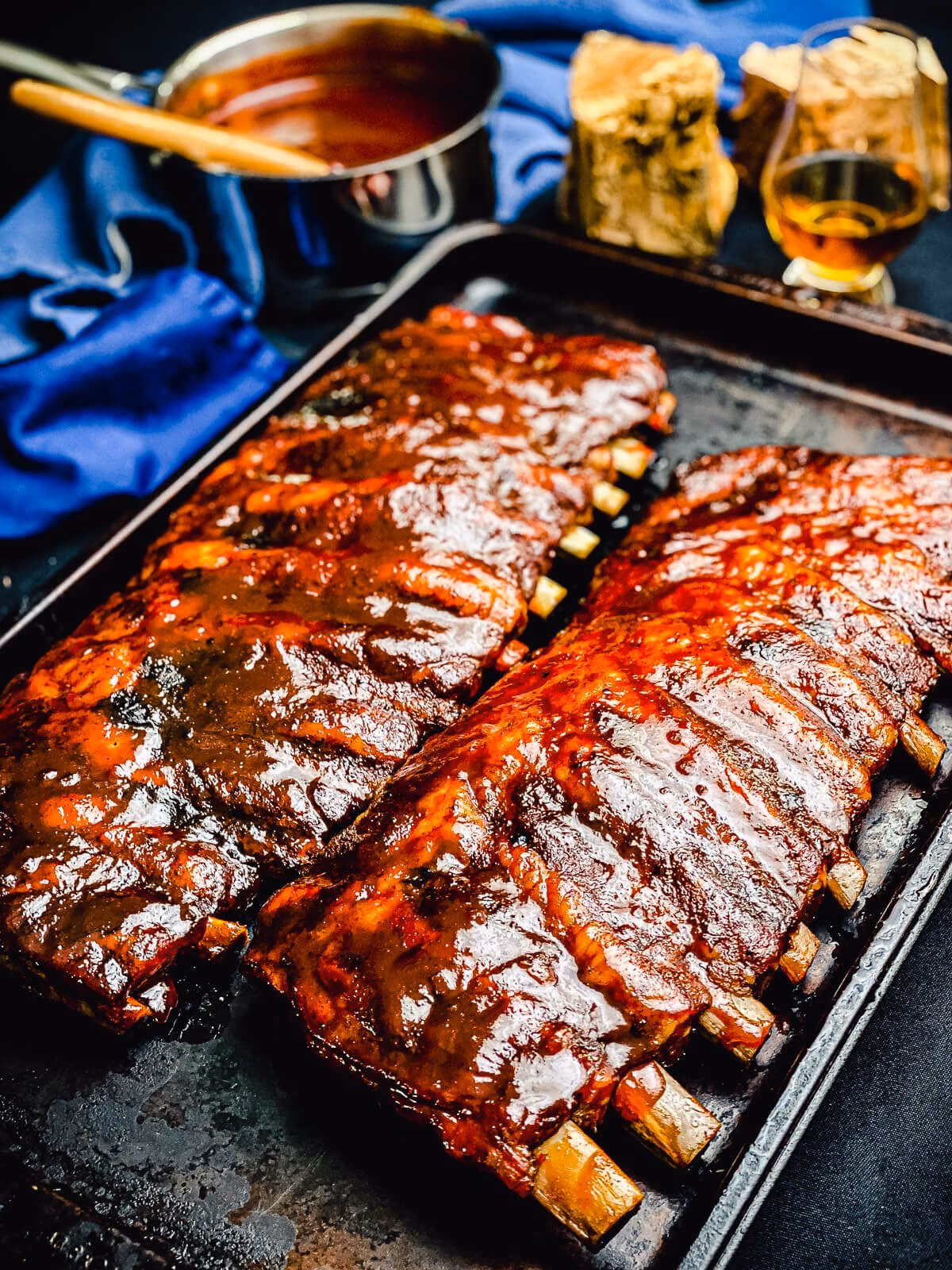 How long do you cook pork ribs on a gas grill?