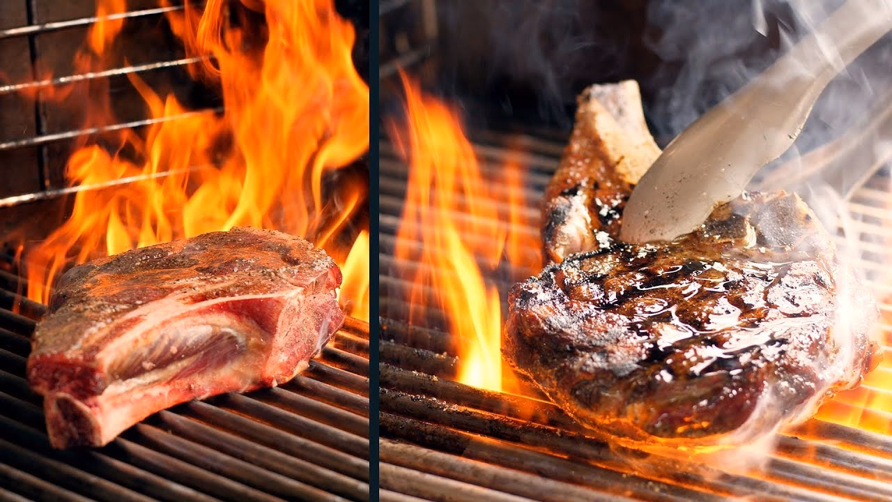 How do you cook a steak on a grill?