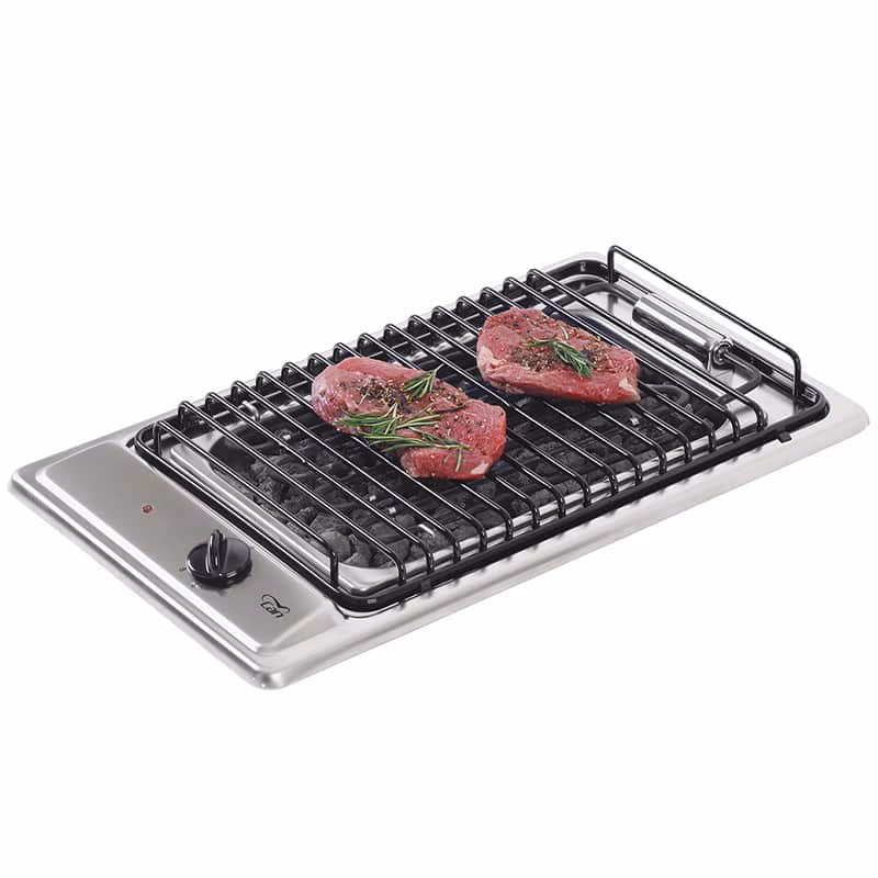 How do you put lava rocks on an electric grill?