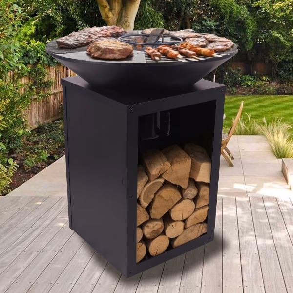 Was ist eine Feuerschale mit Grillrost und Holzkohle-Betrieb?