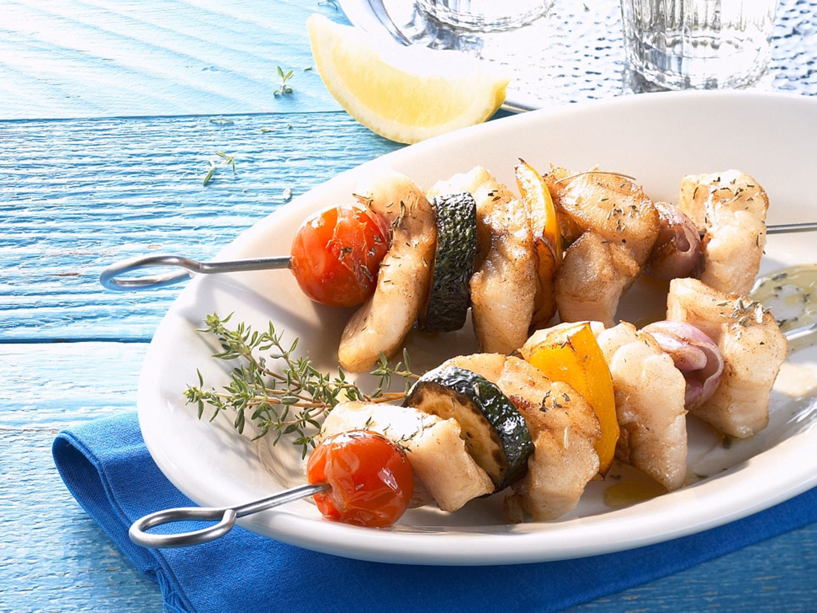 Wie lange dauert eine gegrillte Fischspieße?