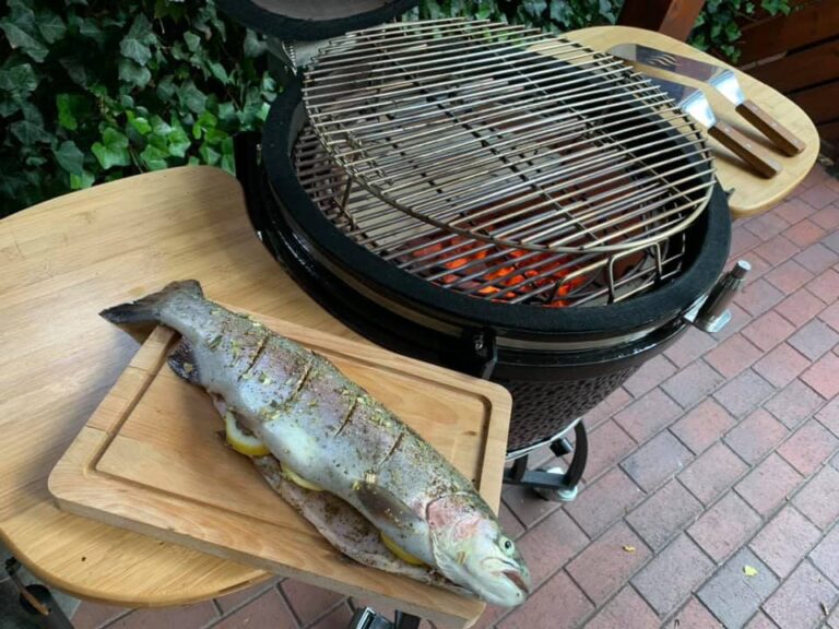 Forelle Grillen Auf Gasgrill