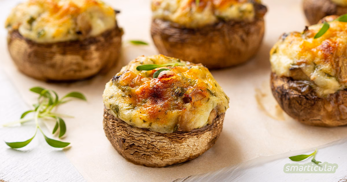 Wie füllt man gefüllte Champignons?