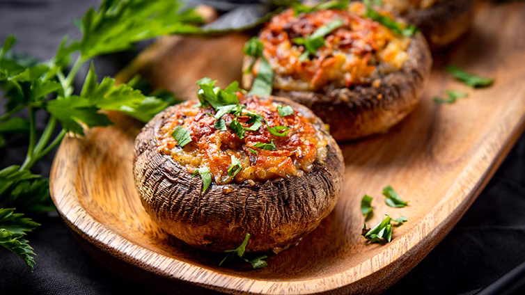 Wie grillt man riesenchampignons?