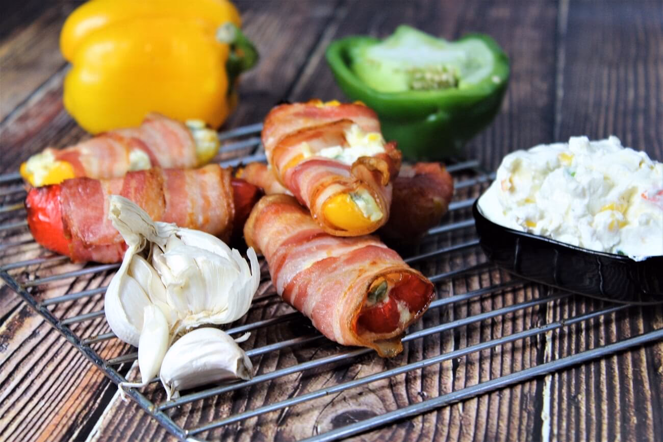 Wie bereite ich Gefüllte Paprika mit Frischkäse zu?