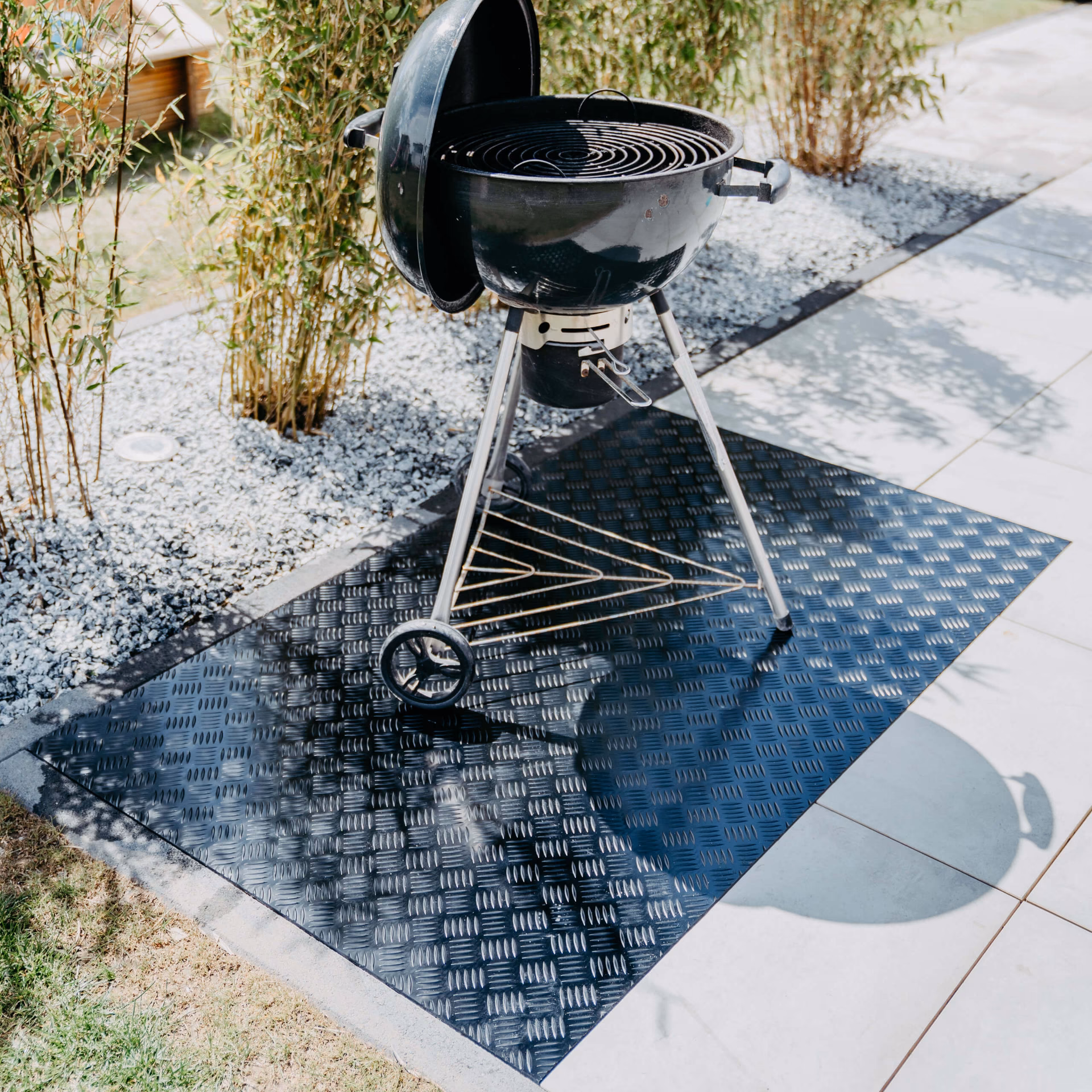 Wie groß ist eine BBQ-Unterlage?