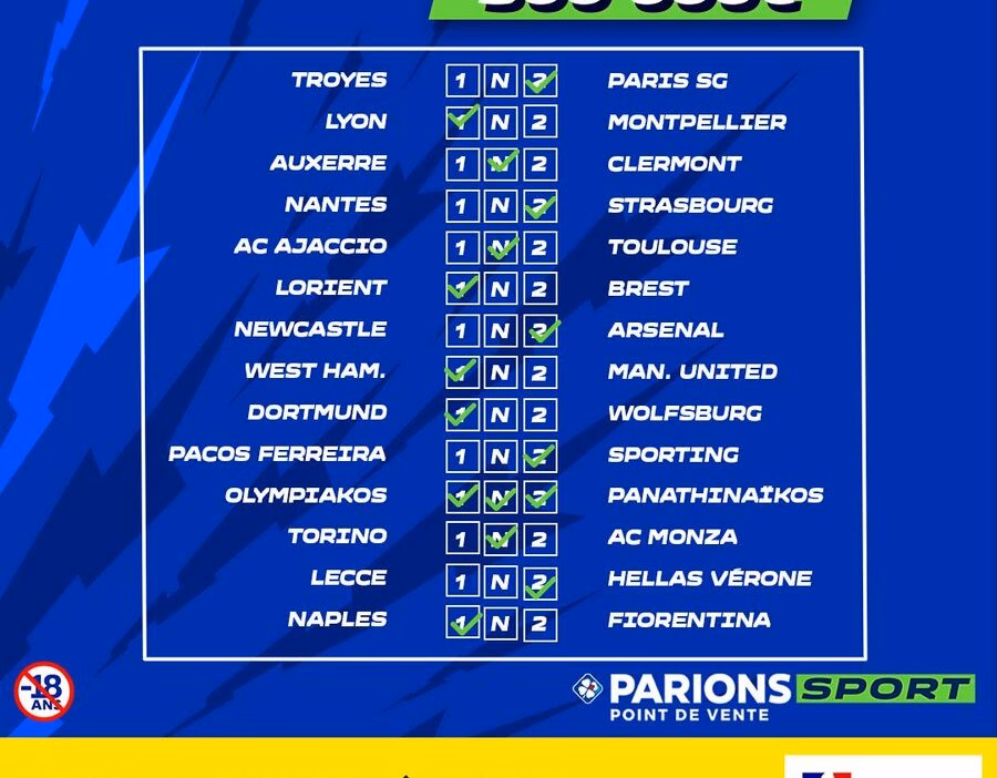 Quels sont les différents types de grilles des Loto sports ?