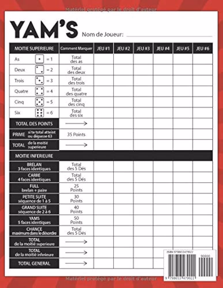 Qu'est-ce que la grille Yatzy?