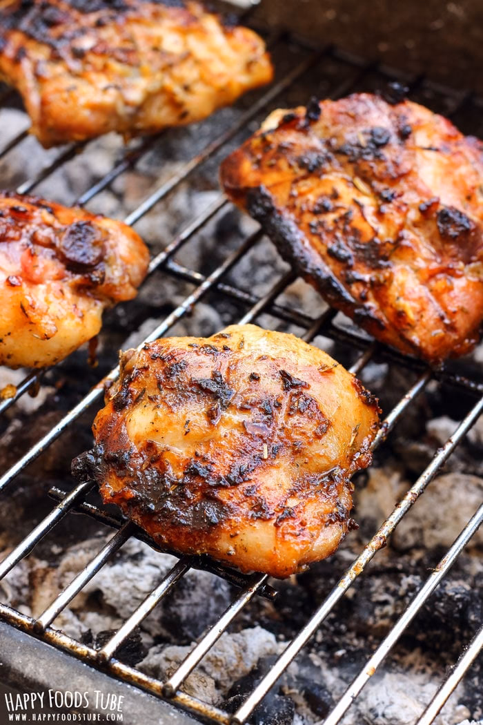 How to make honey lemon grilled chicken thighs?