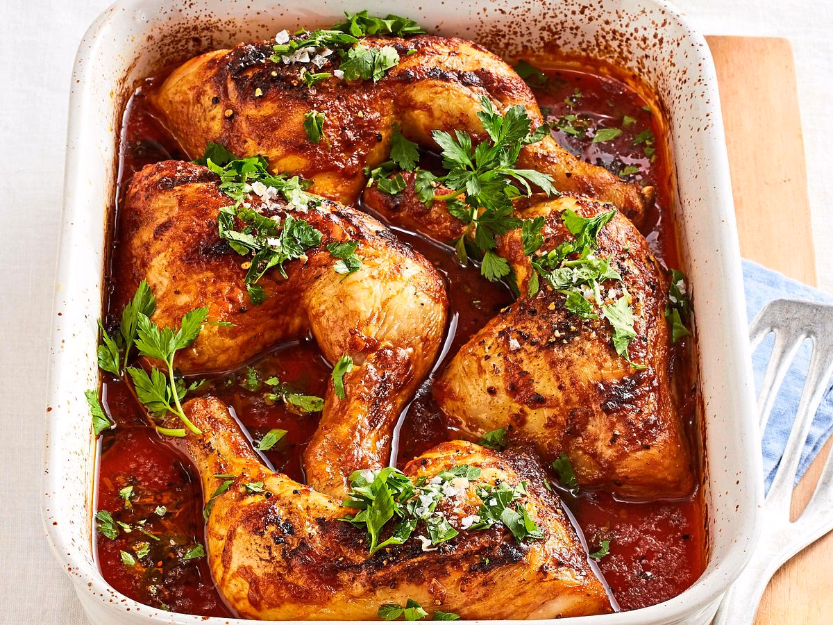 Wie kocht man Hähnchen-Keulen in der Heißluftfritteuse?