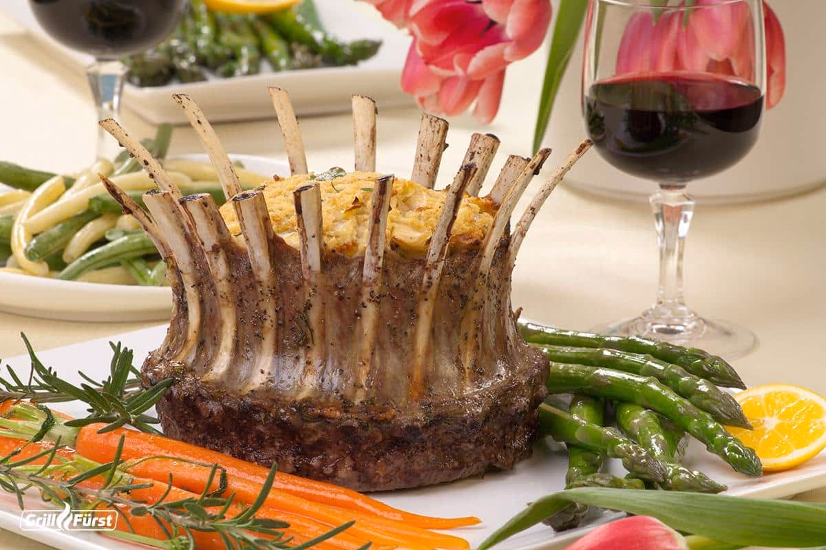 Wie kann man die Temperatur eines Lammkarrees messen?