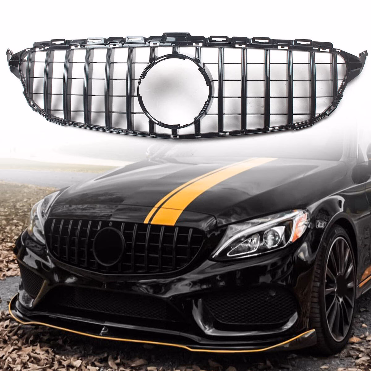 Which Mercedes GLE SUVs have grille chrome & black?