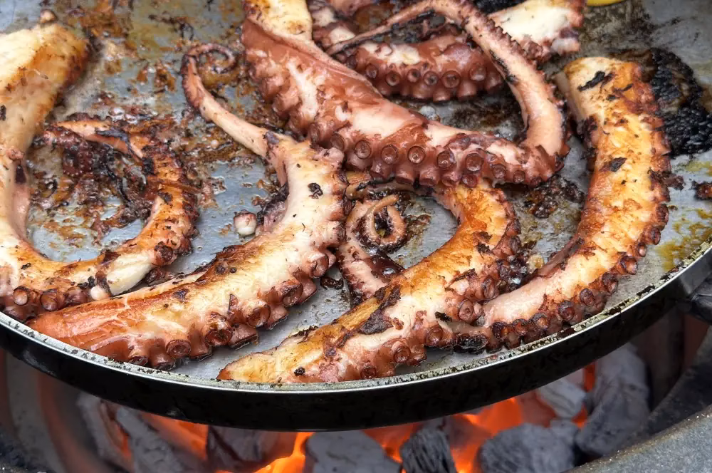 Wie kocht man einen gegrillten Oktopus?