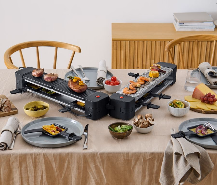 Wie viele Personen passen in einen Raclette?