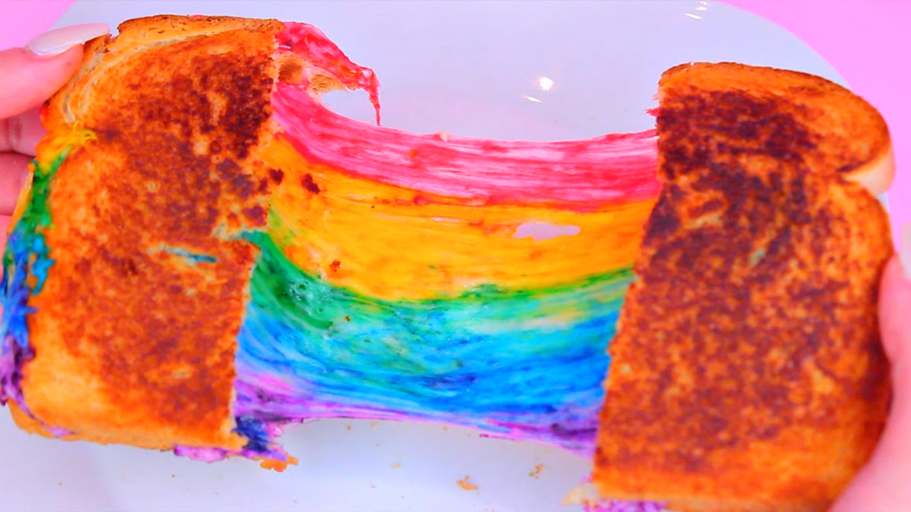 How do you make Rainbow grilled cheese?