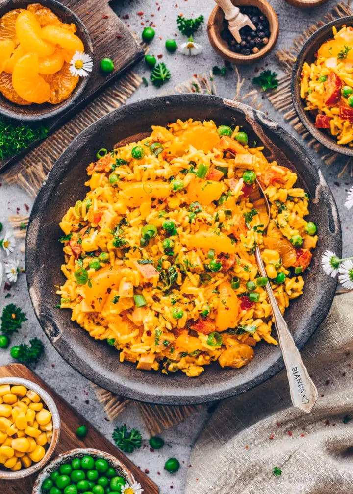 Wie bereite ich einen Reissalat zu?