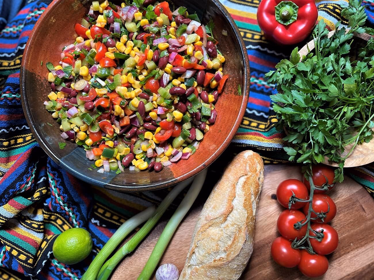 Wie macht man einen grillsalat?