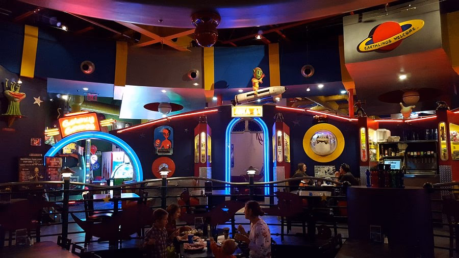 What's available at space aliens Bar & Grill?