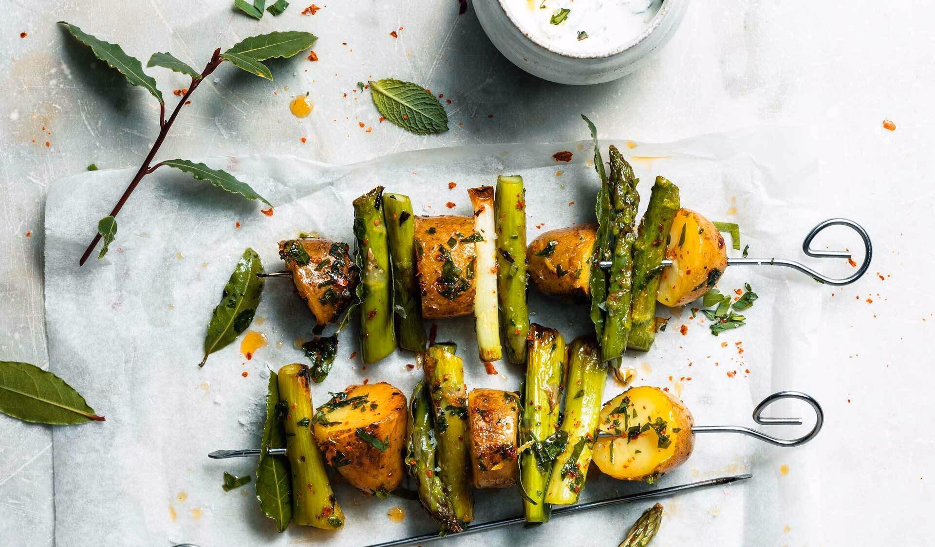 Was ist das Besondere an Spargelstangen und Garnelen?