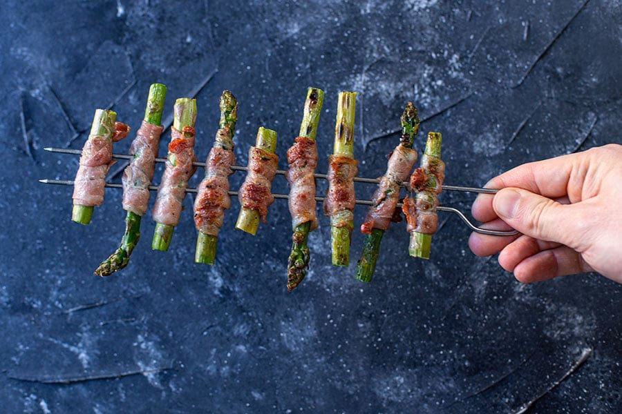 Was ist das Besondere an Spargelstangen und Garnelen?