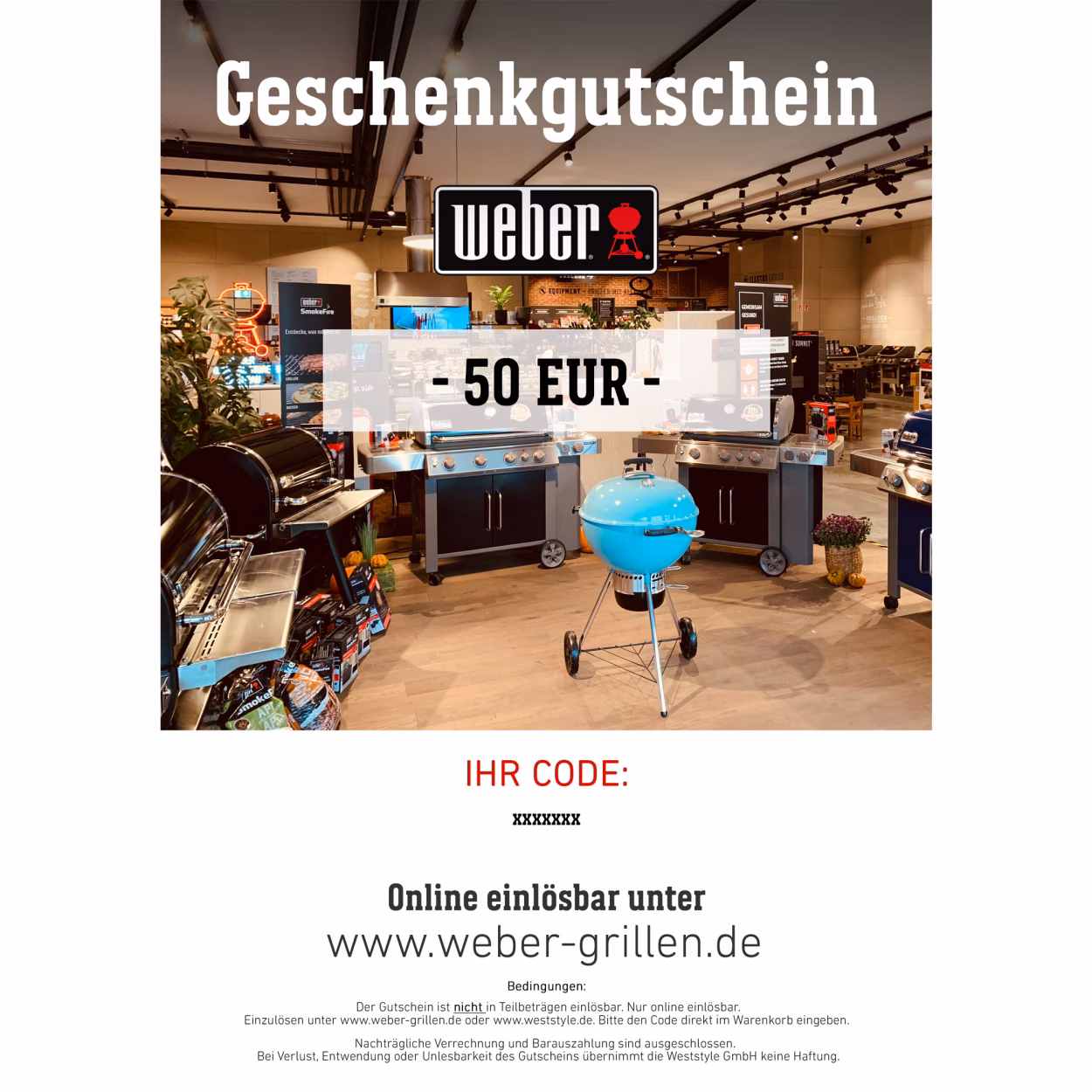 Wie bekomme ich einen Rabatt bei Weber?