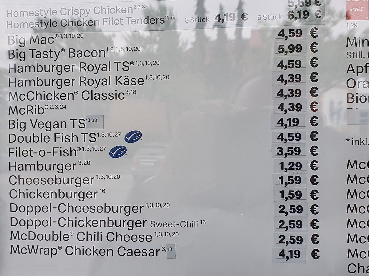 Ist McDonald's in Deutschland teuer?